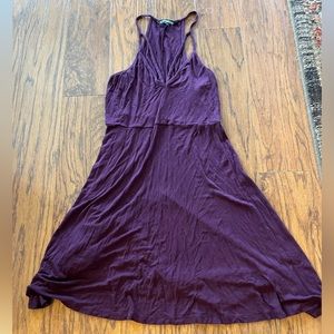 Cross strap purple dress